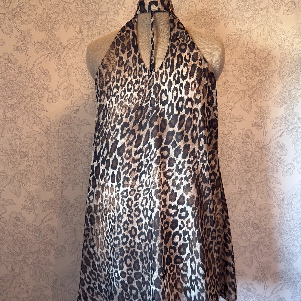 Speechless Leopard Halter Dress | Women’s | Brown & Black | Small